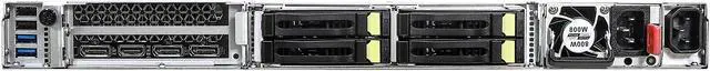 Alt view image 2 of 3 - AsRock Rack 1U1G-WC422/2T GPU Server Barebone Intel Xeon W-2200/2100 (LGA 2066) C422 1U 1 GPU 4 Hot-swap 2.5'' HDD
