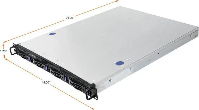 Alt view image 2 of 9 - ASRock Rack 1U4LW-ICX/2T 1U Rackmount Server Barebone LGA 4189 Intel C621A DDR4 3200
