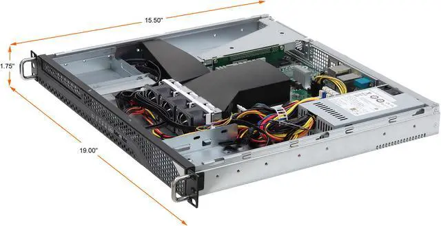Alt view image 2 of 6 - Asrock Rack 1U2LW-X570 1U Rackmount Server Barebone 2 Bays Single Socket AM4 PGA 1331 AMD Ryzen 5000 Series