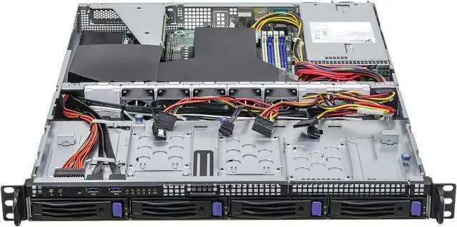 Alt view image 5 of 8 - Asrock Rack 1U4LW-X570 RPSU 1U Rackmount Server Barebone 4 Bays Single Socket AM4 PGA 1331 AMD Ryzen 5000 Series