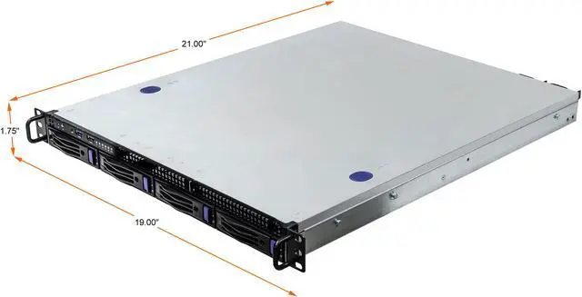 Alt view image 2 of 8 - Asrock Rack 1U4LW-X570 RPSU 1U Rackmount Server Barebone 4 Bays Single Socket AM4 PGA 1331 AMD Ryzen 5000 Series