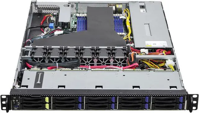 Alt view image 2 of 7 - ASRock Rack 1U8S2E-ROME/2T 1U Rackmount Server Barebone Single Socket SP3 (LGA4094) Supports DDR4 288-pin