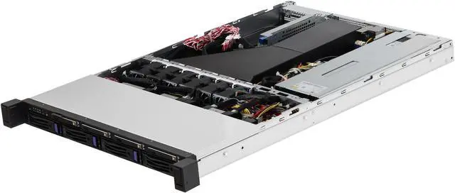 Alt view image 2 of 5 - Asrock Rack 1U4L4E-ROME/2T 1U Rackmount General Purpose Server Barebone 4 bays NVMe and 4 bays SATA AMD EPYC 7003/7002 Processors
