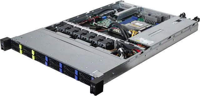 Main image of AsRock Rack 1U8S4E-GENOA/2T 1U Rackmount Storage Server Barebone Single Socket SP5 (LGA 6096) AMD EPYC™ 9004 series processors 4 NVMe 8 SATA bays Dual 10G Lan