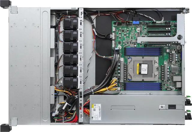 Alt view image 4 of 6 - AsRock Rack 1U8S4E-GENOA/2T 1U Rackmount Storage Server Barebone Single Socket SP5 (LGA 6096) AMD EPYC™ 9004 series processors 4 NVMe 8 SATA bays Dual 10G Lan