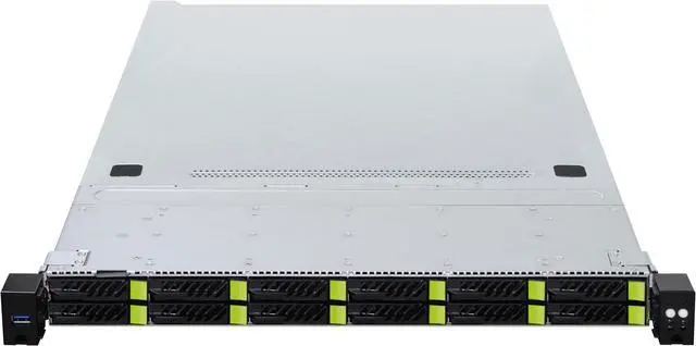 Alt view image 2 of 5 - ASRock Rack 1U12E-GENOA/2L2T 1U Rackmount Storage Server Barebone AMD Single Socket SP5 (LGA 6096) AMD EPYC™ 9004 series processors 12 NVMe bays Dual 10G Lan Dual 1G Lan
