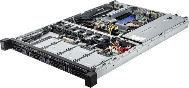 Main image of ASRock Rack 1U4L4E-EGS/2T 1U Rackmount General Purpose Server Barebone Intel Single Socket 4th Gen Intel® Xeon® Scalable Processors (LGA 4677) C741 1 FHHL PCIe 5.0 x16 4 Hot-swap 2.5" NVMe bays 4 Hot-swap 3.5'' SATA bays Dual 10G Lan
