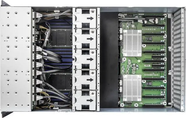Alt view image 4 of 5 - ASRock Rack Server GPU Barebone 4U10G-EGS2 Dual Socket E (LGA 4677), 5th and 4th Gen Intel® Xeon® Scalable Processors 10 GPU