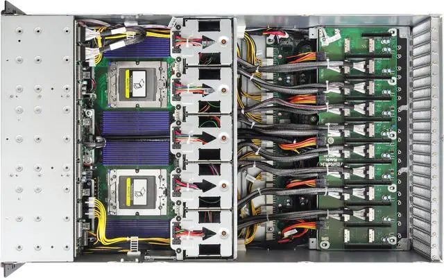 Alt view image 4 of 5 - ASRock Rack Server GPU Barebone 4U8G-GENOA2 Dual Socket SP5 (LGA 6096), AMD EPYC™ 9005*/9004 8GPU