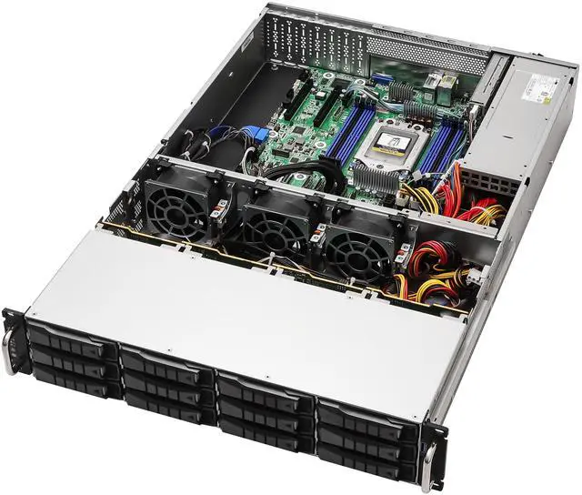 Main image of ASRock Rack Server Barebone 2U12L2S-SIENA 2U Single Socket SP6 (LGA 4844), supports AMD EPYC 8004 series processors 12 Hot-swap 3.5" SATA drive