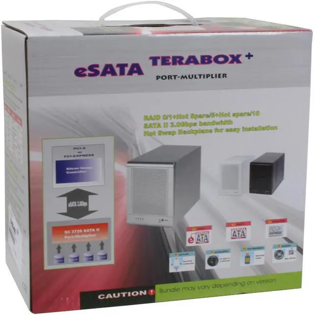 Alt view image 11 of 11 - CFI CFI-B4043ERGG JBOD/Span/Mirror/Stripe/RAID-5/RAID-10 4 3.5" Drive Bays eSATA (3.0 Gbps) 4-Bay eSATA Port Multiplier RAID Enclosure