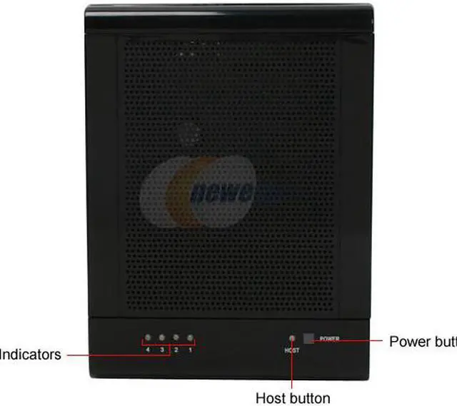 Alt view image 2 of 11 - CFI CFI-B4043ERGG JBOD/Span/Mirror/Stripe/RAID-5/RAID-10 4 3.5" Drive Bays eSATA (3.0 Gbps) 4-Bay eSATA Port Multiplier RAID Enclosure