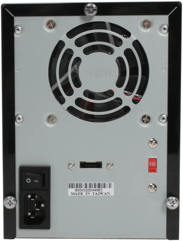 Alt view image 4 of 11 - CFI CFI-B4043ERGG JBOD/Span/Mirror/Stripe/RAID-5/RAID-10 4 3.5" Drive Bays eSATA (3.0 Gbps) 4-Bay eSATA Port Multiplier RAID Enclosure