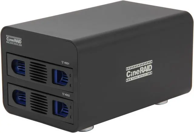 Main image of CineRAID CR-H252 Hardware RAID, Supports RAID 0, 1, JBOD 2 3.5" Drive Bays USB 3.0 (Backwards Compatible to USB 2.0) 2-Bay RAID/JBOD Enclosure