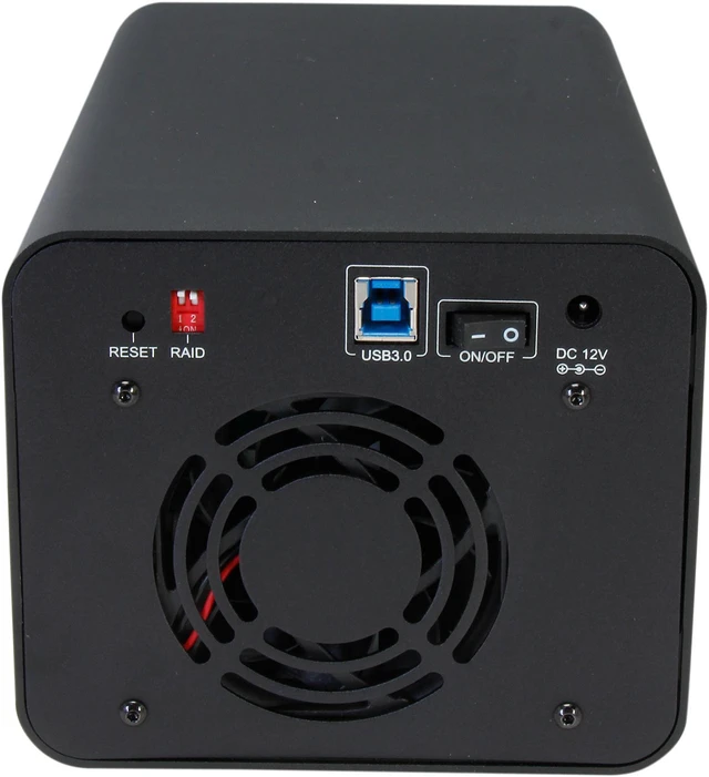 Alt view image 4 of 7 - CineRAID CR-H252B Dual 3.5 Bay Quiet USB 3.0 RAID Enclosure (No Drives)