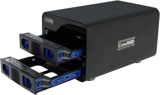 Alt view image 6 of 7 - CineRAID CR-H252B Dual 3.5 Bay Quiet USB 3.0 RAID Enclosure (No Drives)