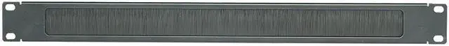 Main image of Panduit BR1B Blanking Panel with Brush Seal Pass-Through 1 RU, Black