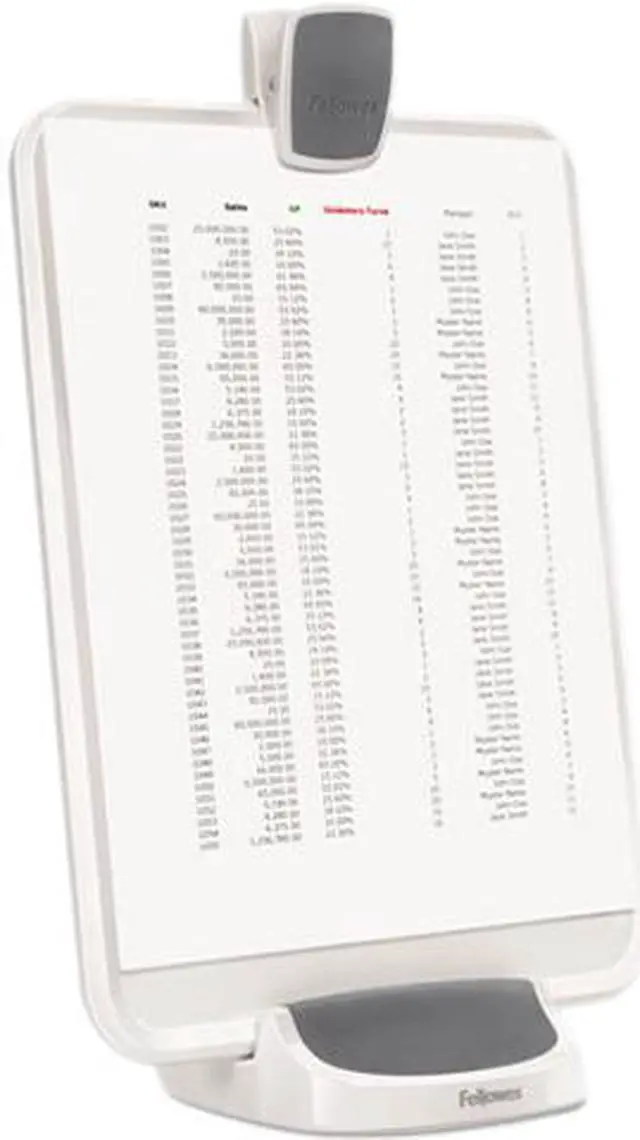 Main image of Fellowes I-Spire Series Plastic Document Stand with Clip White/Gray (9311501) 9311503