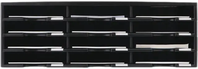 Main image of Storex Literature Organizer 12 Section 10 5/8 x 13 3/10 x 31 2/5 Black 61602U01C