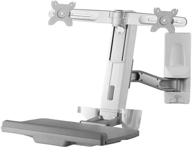 Main image of Amer Networks, AMR2WS Single Arm Wall Mount Workstation (for Dual Display and Keyboard)