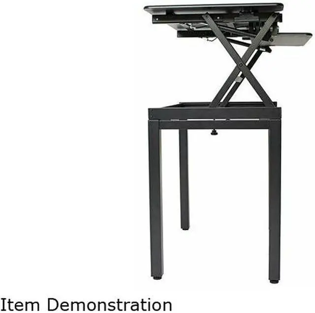 Alt view image 3 of 3 - rocelco desk deluxe floor stand legs for dadr-40 and dadr-46 (r dadrb-fs), 40-46", black