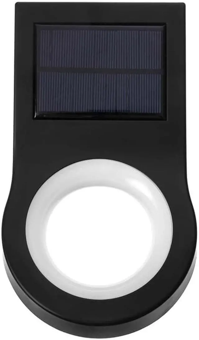 Alt view image 2 of 16 - Home Zone Security Solar Wall Light - Decorative Motion Sensor Modern Outdoor Patio Sconce Light with No Wiring Required, 2-Pack, Black, ELI0990V