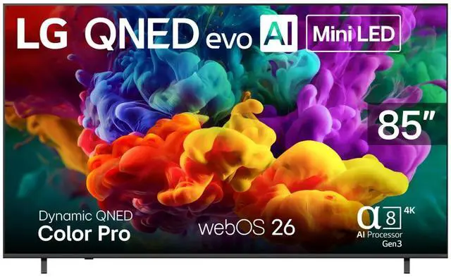 Alt view image 2 of 18 - LG 85QNED84B 85 inch Class QNED84B Series 4K Mini LED evo AI Smart TV, 2026 Model