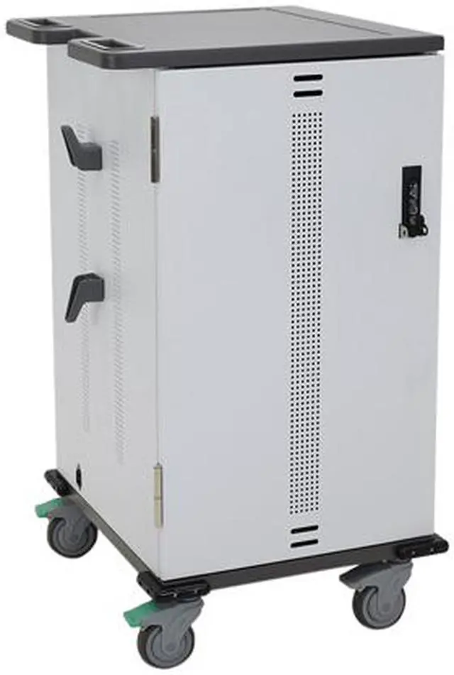 Alt view image 2 of 5 - Ergotron YESBASGMPW4 YES Basic 36 Unit Charging Cart - Metallic Gray, Polar White