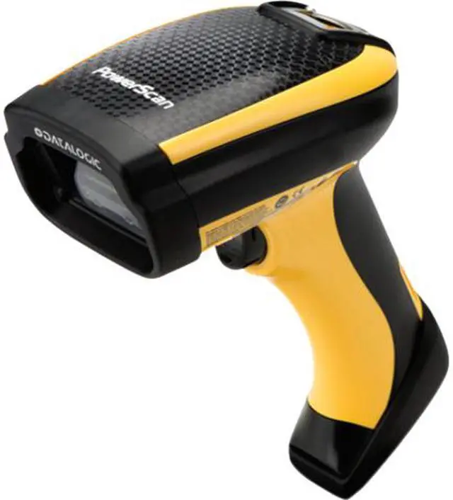 Main image of Datalogic PowerScan PM9300 Cordless Laser Industrial Bar Code Scanner with Datalogic’s STAR Cordless System, Auto Range, USB Kit, 910MHz, Removable Battery - PM9300-AR910RBK10