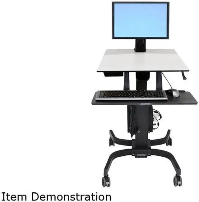 Alt view image 2 of 3 - Ergotron WorkFit-C 24-215-085 Single LD Sit-Stand Workstation Computer Cart