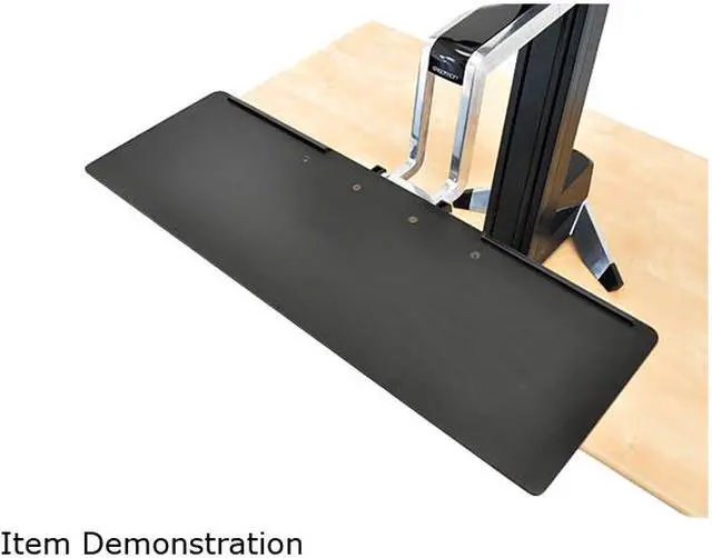 Alt view image 4 of 4 - Ergotron WorkFit-S Dual with Worksurface+ - Stand (tray, desk clamp mount, pivot, column, crossbar) for 2 LCD displays /