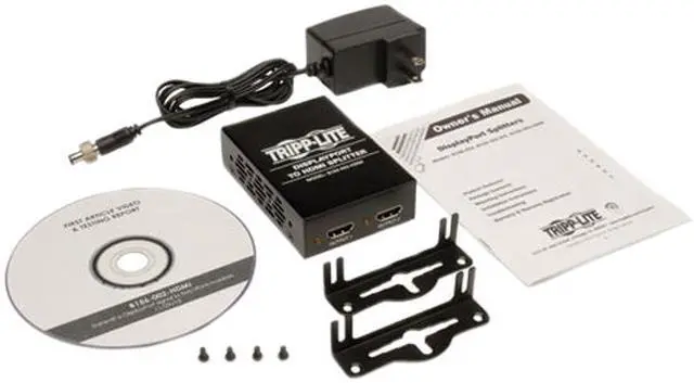 Alt view image 4 of 4 - Tripp Lite 2-Port Video Displayport To 2 X Hdmi Monitor Video Splitter 4Kx2k @ 24/30Hz Taa Gsa