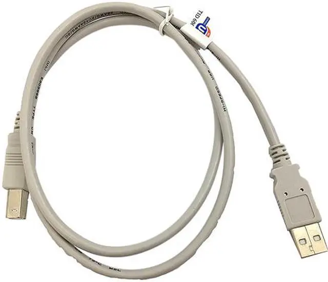 Alt view image 4 of 4 - Gray - USB 2.0 Compliant A to B, 6 feet - High Speed USB Cable