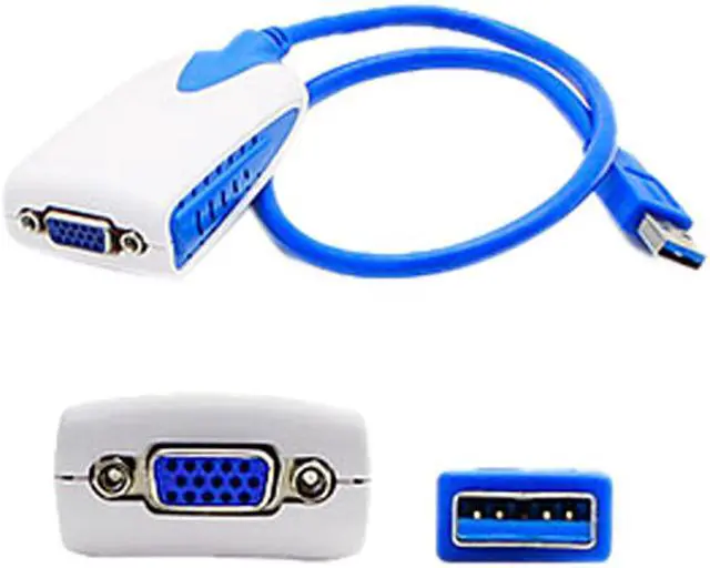 Main image of Addon 8In Usb 3.0 (A) Male To Vga Female Blue Video Adapter