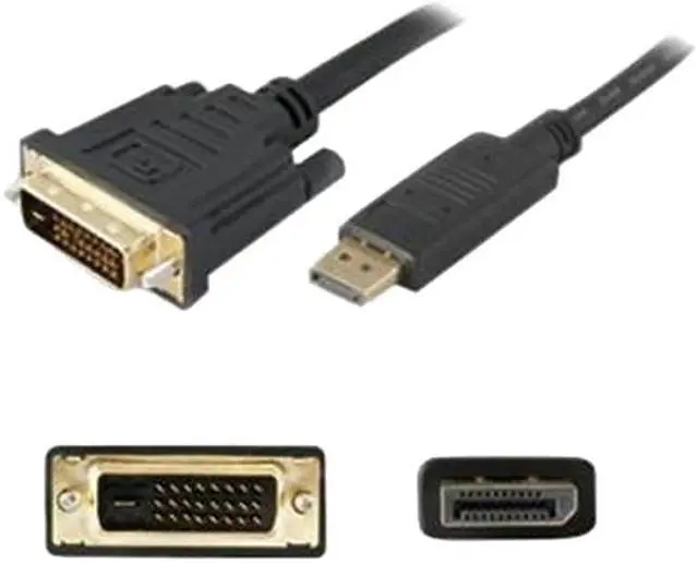 Main image of AddOn DISPLAYPORT2DVI10F AddOn 3.05m (10.00ft) DisplayPort Male to DVI-D Dual Link (24+1 pin) Male Black Adapter Cable - 100% compatible with select devices.