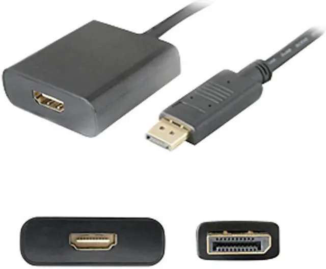 Main image of AddOn DISPLAYPORT2HDMI AddOn 20.00cm (8.00in) DisplayPort Male to HDMI Female Black Adapter Cable - 100% compatible with select devices.