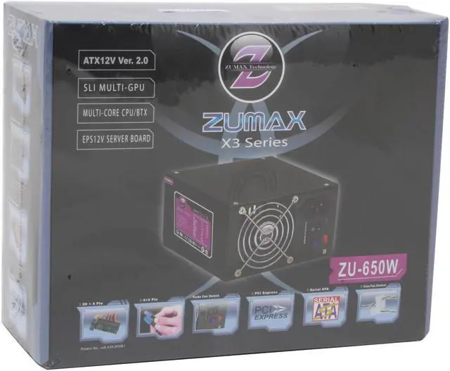 Alt view image 8 of 8 - TOPOWER ZU-650W 650 W ATX12V Version 2.0 / EPS12V SLI Certified CrossFire Certified Power Supply