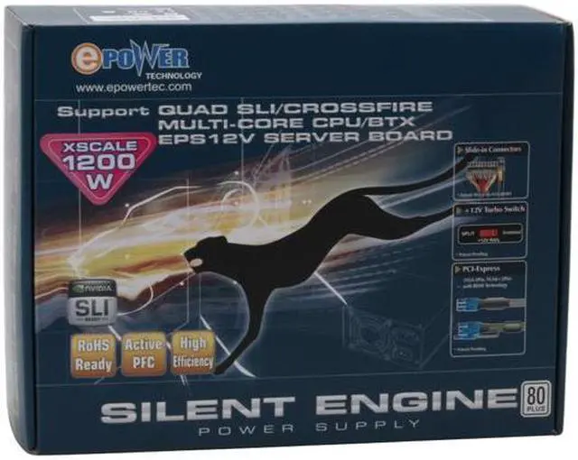 Alt view image 9 of 9 - ePOWER EP-1200P10 1200 W ATX12V / EPS12V SLI Ready CrossFire Ready Modular Active PFC PFC Power Supply