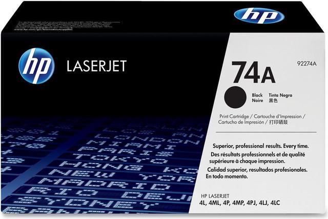 fordampning korrekt støn HP 74A Black LaserJet Toner Cartridge (92274A) - Newegg.com