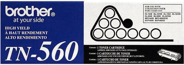 Main image of Brother TN560 High Yield Toner Cartridge - Black