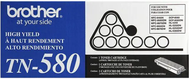 Main image of Brother TN580 High Yield Toner Cartridge - Black