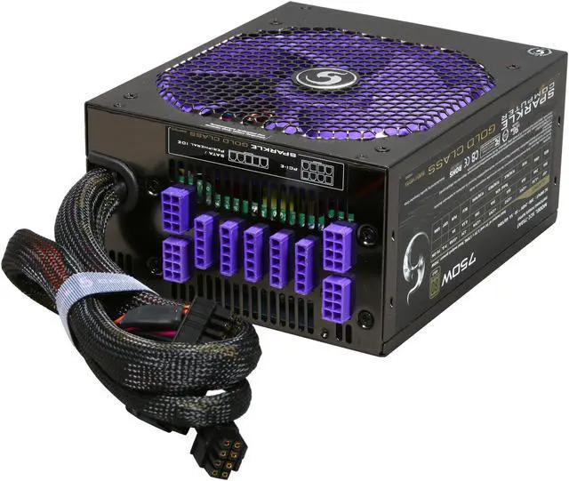 Alt view image 4 of 7 - Sparkle Computer Corp GOLD CLASS SCC-750AF 750 W ATX12V / EPS12V 80 PLUS GOLD Certified Modular Active, 0.99PF Typical PFC Power Supply