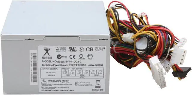 Alt view image 2 of 6 - IN WIN PowerMan IP-P410Q3-2 410 W ATX12V V2.2 Active PFC Power Supply - OEM