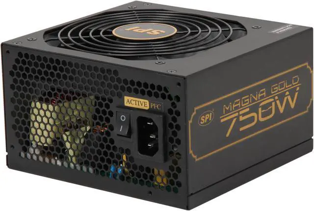 Main image of SPARKLE R-SPI750ACAG 750 W ATX12V 2.3 SLI Ready CrossFire Ready 80 PLUS GOLD Certified Active PFC Power Supply