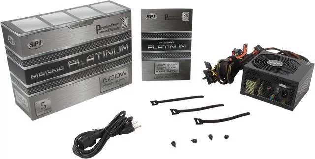 Alt view image 7 of 7 - SPARKLE R-FSP600-80ETN 600 W ATX12V V2.3 / EPS12V V2.92 SLI Ready CrossFire Ready 80 PLUS PLATINUM Certified Active PFC Power Supply