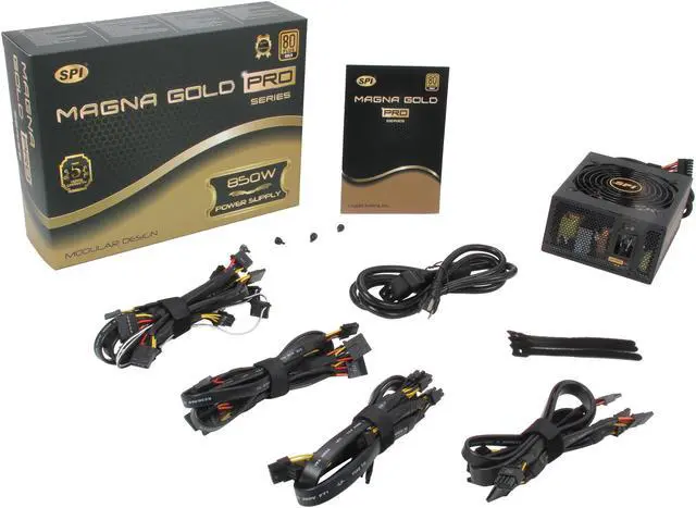 Alt view image 8 of 8 - SPARKLE Magna GOLD PRO series R-FSP850-50TGM 850 W ATX12V V2.3 & EPS12V V2.92 SLI Ready CrossFire Ready 80 PLUS GOLD Certified Modular Active PFC Power Supply MEET 2013ErP