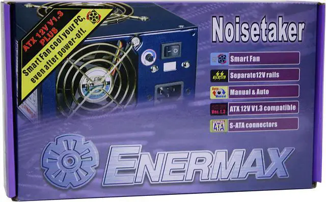Alt view image 7 of 7 - ENERMAX Noisetaker EG375AX-VE-SFMA 370 W ATX Active PFC Power Supply