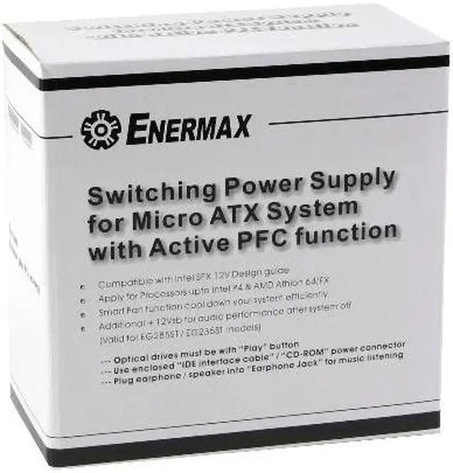 Alt view image 6 of 6 - ENERMAX EG285SX-VB(W)SFM 270 W SFX12V Active PFC Power Supply