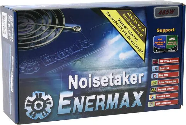 Alt view image 7 of 7 - ENERMAX Noisetaker AX Series EG495AX-VE SFMA 2.0 485 W ATX12V Active PFC Power Supply