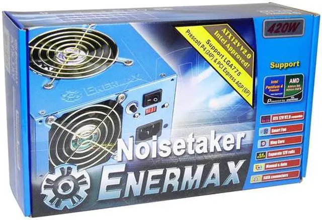 Alt view image 5 of 7 - ENERMAX Noisetaker EG425P-VE SFMA 2.0 420 W ATX12V Ver2.0 Power Supply